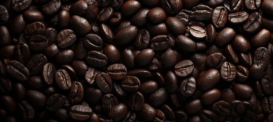 Naklejka premium Close up of coffee beans.