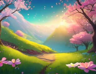 Fototapeta premium art spring background