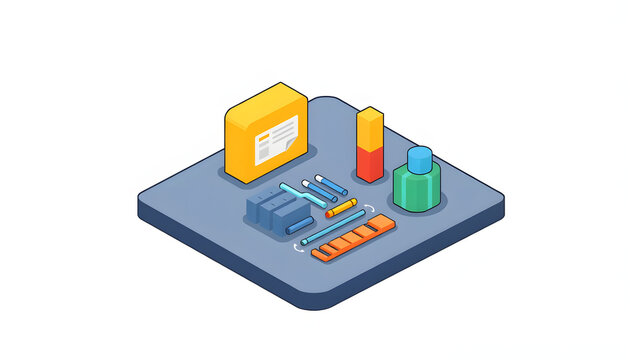 3D Isometric Flat  Illustration of Requirements Analysis. Item 3 isolated with white highlights, png