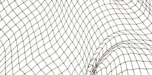 Football or tennis net. Rope mesh on a white background close-up