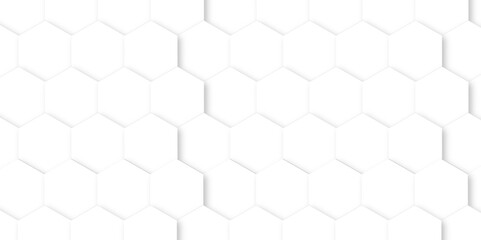 Naklejka premium Abstract white background with hexagon and hexagonal background. Luxury white pattern with hexagons. abstract 3d hexagonal background with shadow. 3D futuristic abstract honeycomb mosaic background.