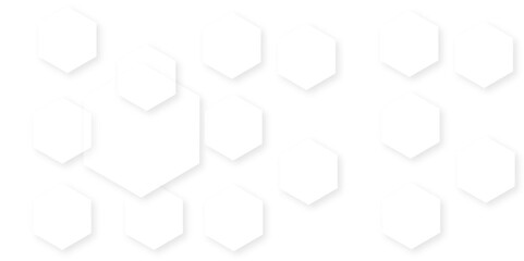 Abstract white background with hexagon and hexagonal background. Luxury white pattern with hexagons. abstract 3d hexagonal background with shadow. 3D futuristic abstract honeycomb mosaic background.