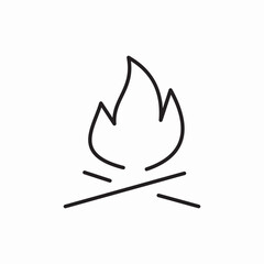 fire camping icon sign vector
