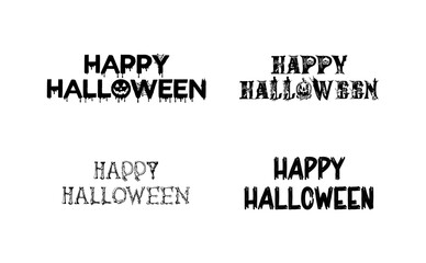 Obraz premium collection of Happy Halloween Text.Stylish design of Happy Halloween vector lettering. Halloween text vector set design, Happy Halloween Text Banner,Vector