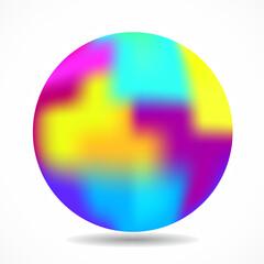 Abstract gradients sphere isolated on white background. Colorful ball for your design