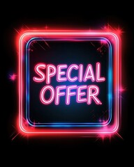 Obraz premium Glowing neon sign with 