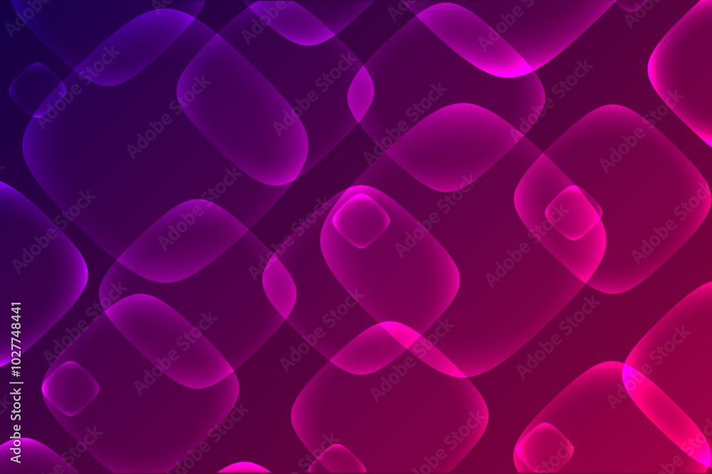 Poster Pink red color gradient background with transparent rounded squares, texture blur abstract background, abstract gradation blur texture. Blurred colored soft gradient background