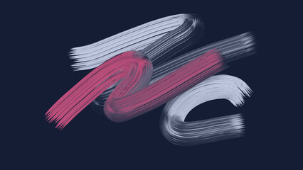 Abstrakte Malerei auf schwarzem Hintergrund