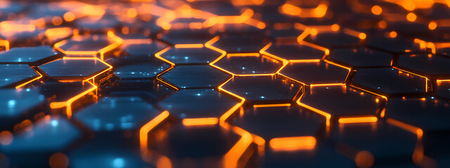 Fototapeta premium Hexagonal Digital Power Grid