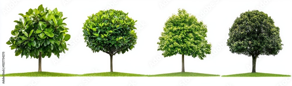 Poster an isolated honey locust mesquite tree on a transparent background. a 3d rendering.