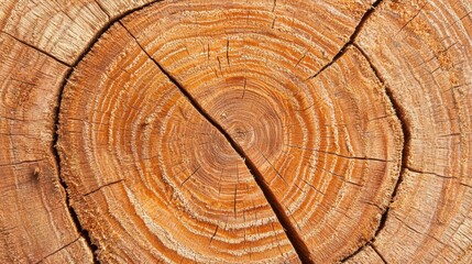 Fototapeta premium View of the growth rings on a tree trunk