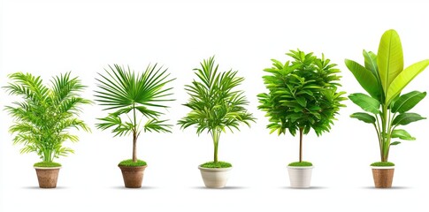 The tree is isolated on a white background, set against the background of nature.