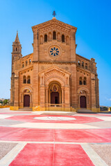 Fototapeta premium The Basilica of the National Shrine of the Blessed Virgin of Ta' Pinu near the village of Gharb on Gozo.