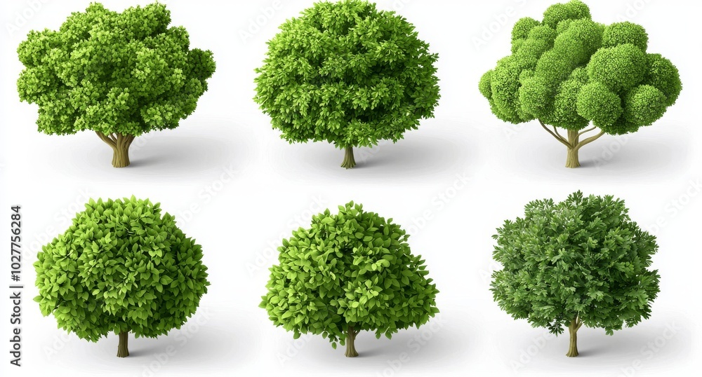Poster abstract tree top view for landscape and architecture plans