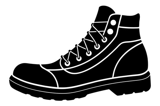 recommend clip art: Hiking boot vector | vector silhouette illustration on white background