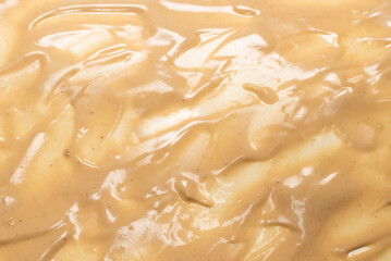 Mushroom sauce as a background.