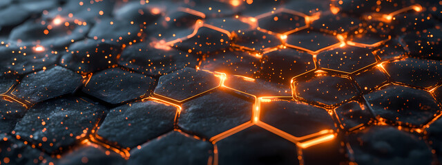 Hexagonal Digital Circuit Web