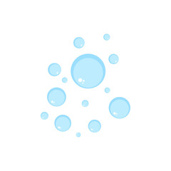 Bubbles cartoon illustration isolated on white background.