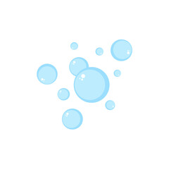 Bubbles cartoon illustration isolated on white background.