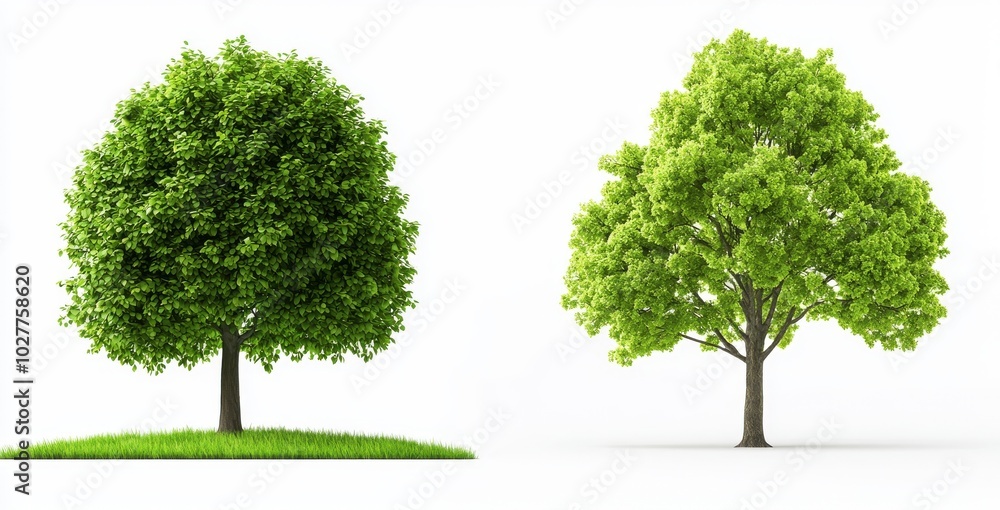 Aufkleber taking a tree on a transparent picture background with a clipping path, and putting it on a black ba