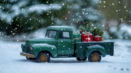 The Green Truck with Gifts