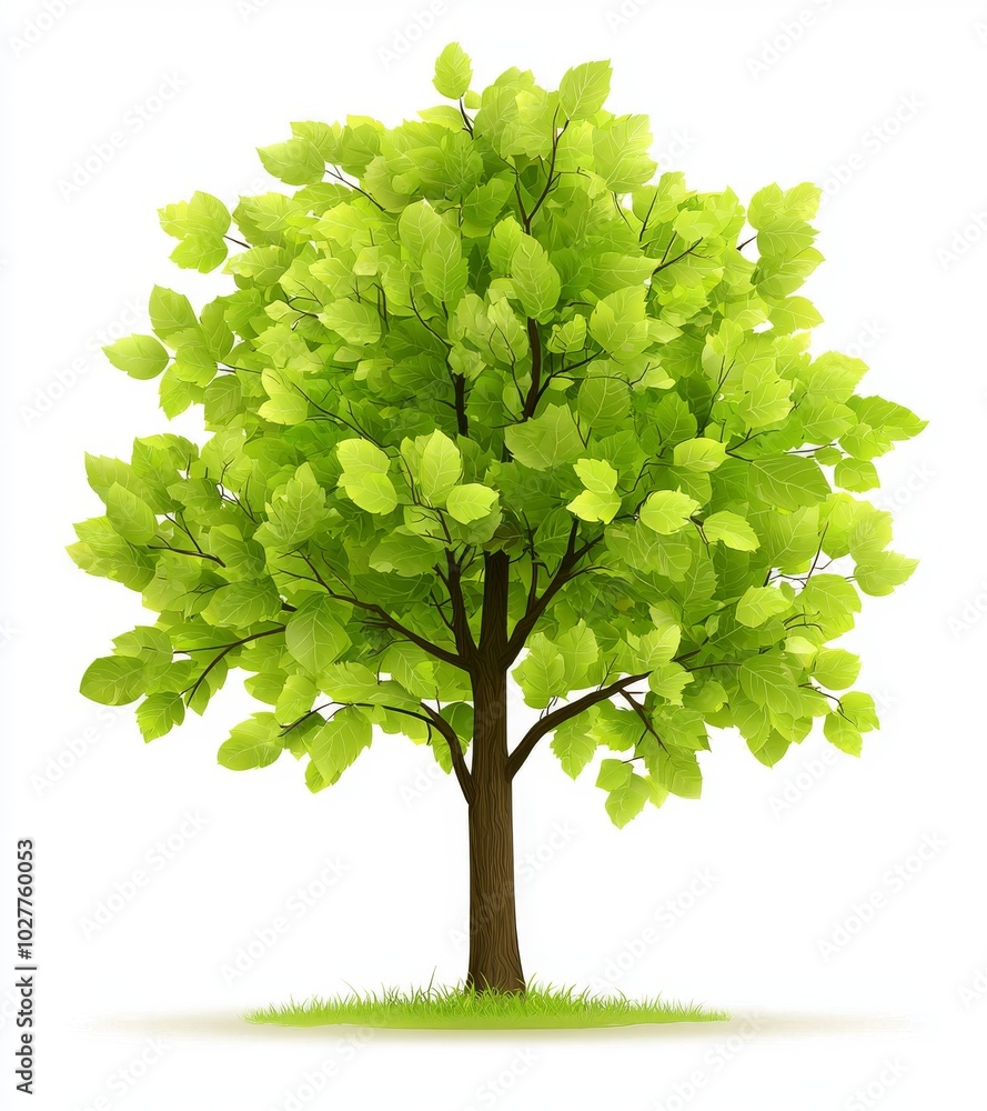 Aufkleber the tree on a transparent background has a clipping path and alpha channel; the tree on the alpha ch