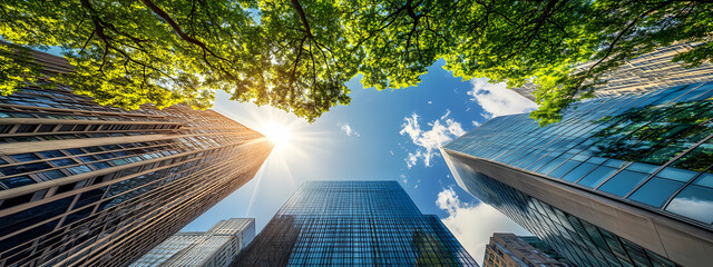 Skyscrapers and Nature Under the Sun