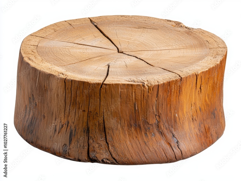 Poster display products on an empty tree trunk. isolated on a transparent background.