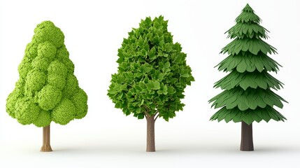 An isolated  of several large trees, sycamore platanus trees, perfectly cut out from a transparent background