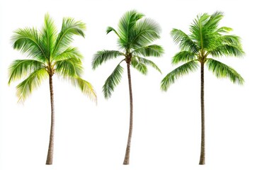 The Cocos nucifera tree is cutout in 3 different model options for landscape designs, best suited for tropical gardens