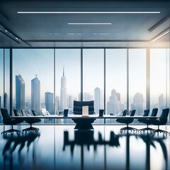 interior of modern office building