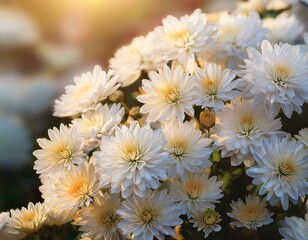 autumn mums or chrysanthemums flower background