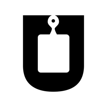 recommend clip art: Logo U kitchen alpabet simple black