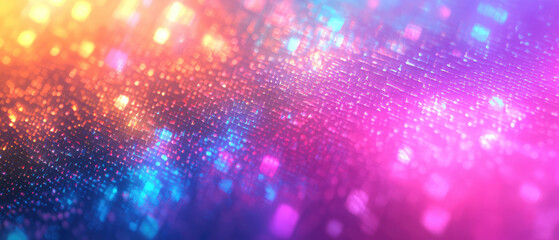 Obraz premium A colorful sparkling display showcases an array of colors and an abstract pattern, offering stunning visual appeal. The vibrant hues dance across the scene.