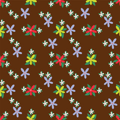 Exotic hand drawn flowers, seamless patterns with floral for fabric, textiles, clothing, wrapping paper, cover, banner, home decor, abstract backgrounds