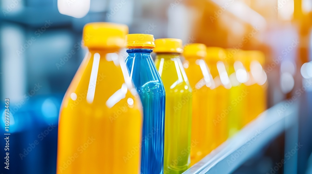 Poster ai-powered recycling process in eco-friendly factory - robotic arms efficiently sorting renewable re