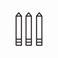 crayons paint icon sign vector