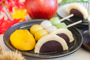 お月見の和菓子盛り合わせ