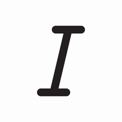 italic text icon sign vector