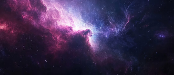 Naklejka premium A captivating view of ethereal galactic formations in the cosmos, illustrating the magnificent colors and compositions that make up our universe's vast beauty.