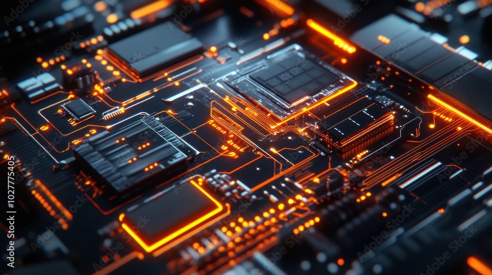 Poster processor chip technology components circuit computer central cpu integrated background banner wallp