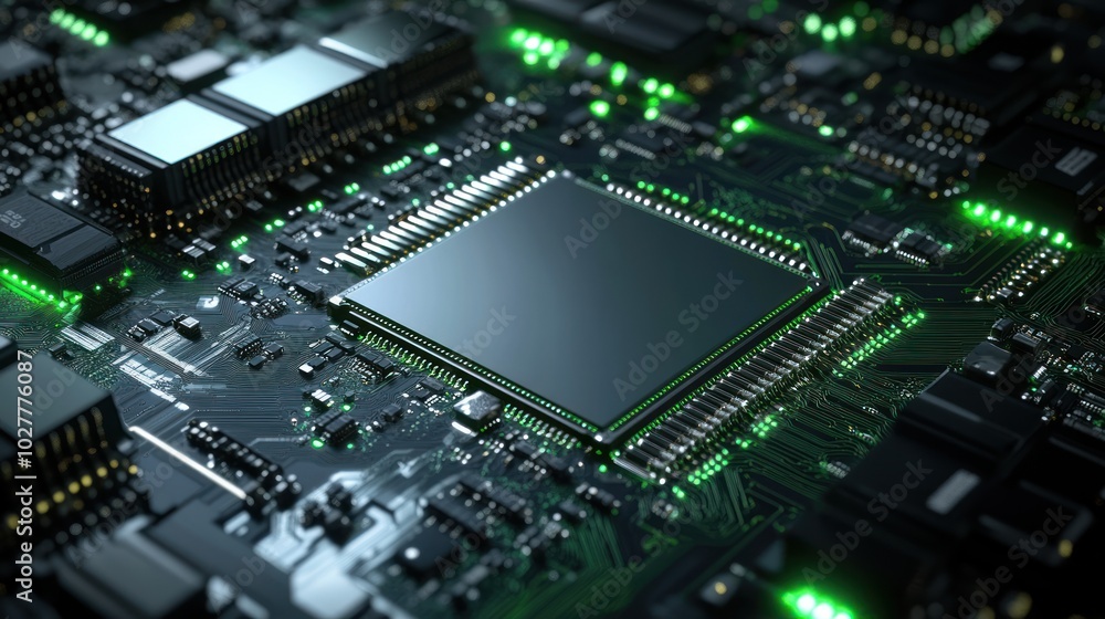 Poster processor chip technology components circuit computer central cpu integrated background banner wallp