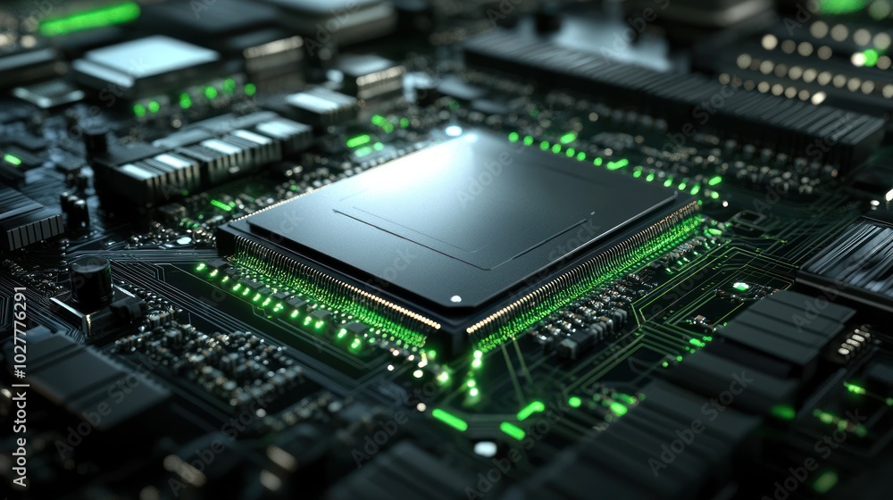 Poster processor chip technology components circuit computer central cpu integrated background banner wallp
