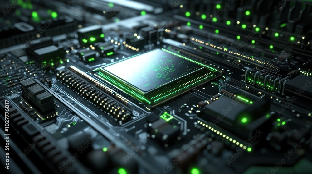 Poster processor chip technology components circuit computer central cpu integrated background banner wallp