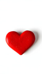 Obraz premium The symbol of a red stylized heart isolated with white highlights, png