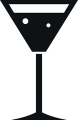 cocktail drink glass icon silhouette vector illustration