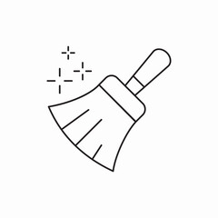 broom cleaning icon sign vector