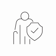 emblem of protection icon sign vector