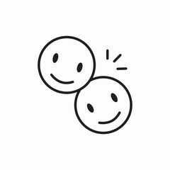 friends emoji icon sign vector