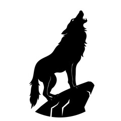 wolf black silhouette